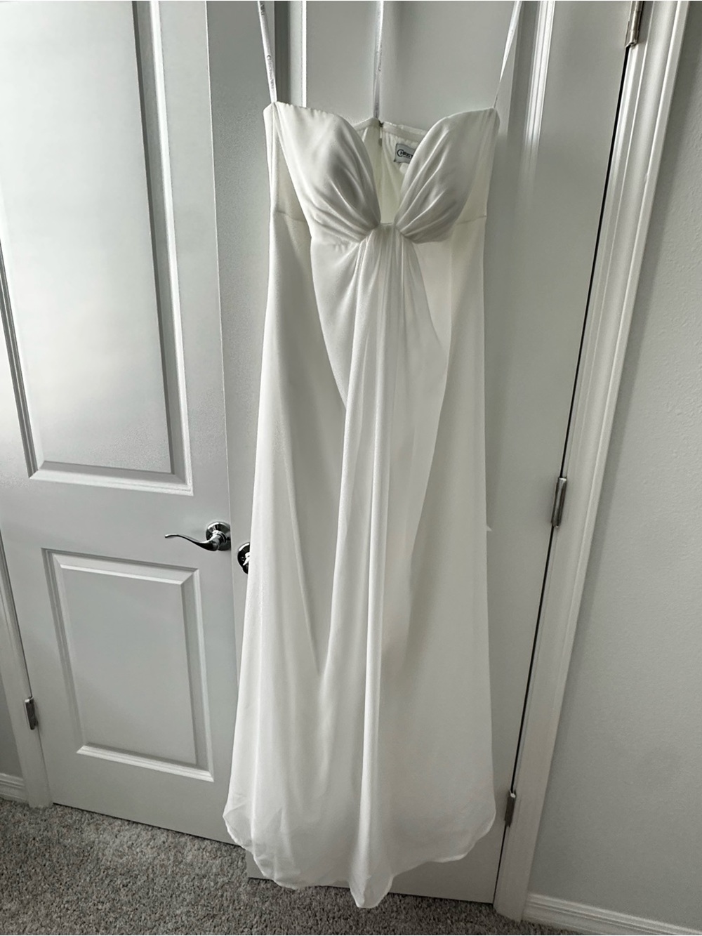 Christina Wu White Strapless Empire Wedding Gown